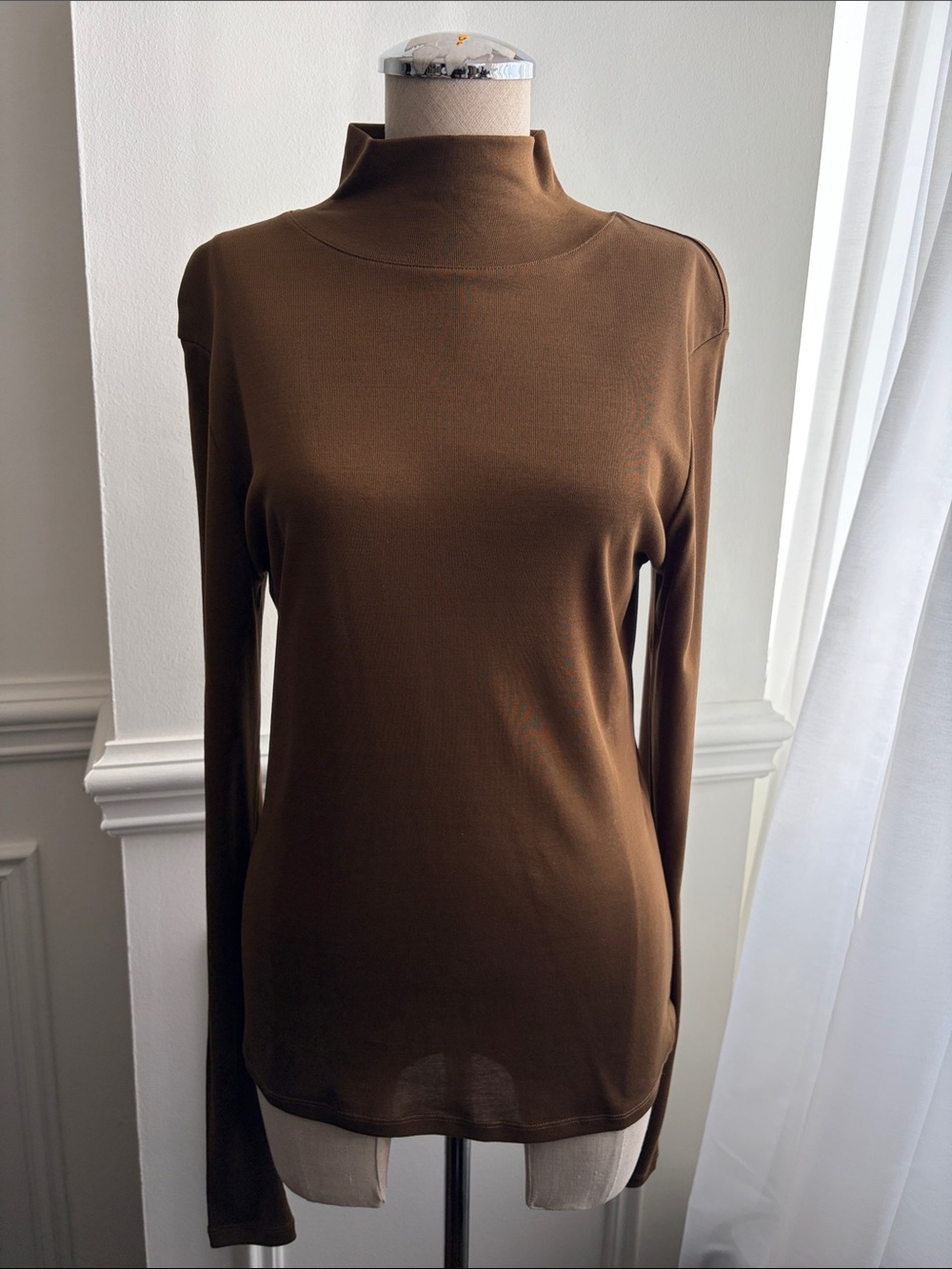 Lemaire Brown turtleneck Long-Sleeve Top
